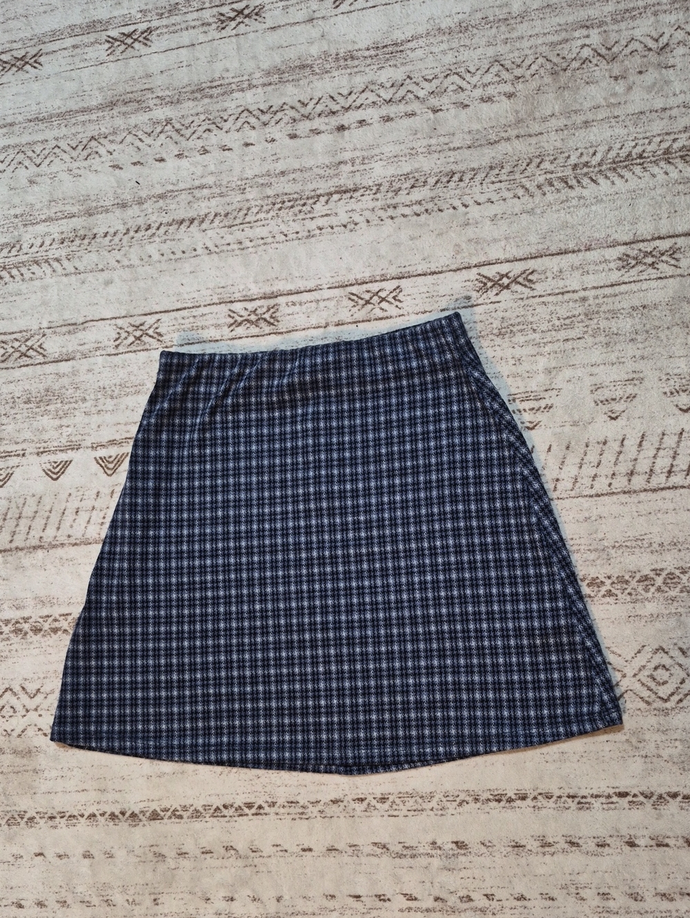 Urban Outfitters Navy and White Plaid Mini Skirt